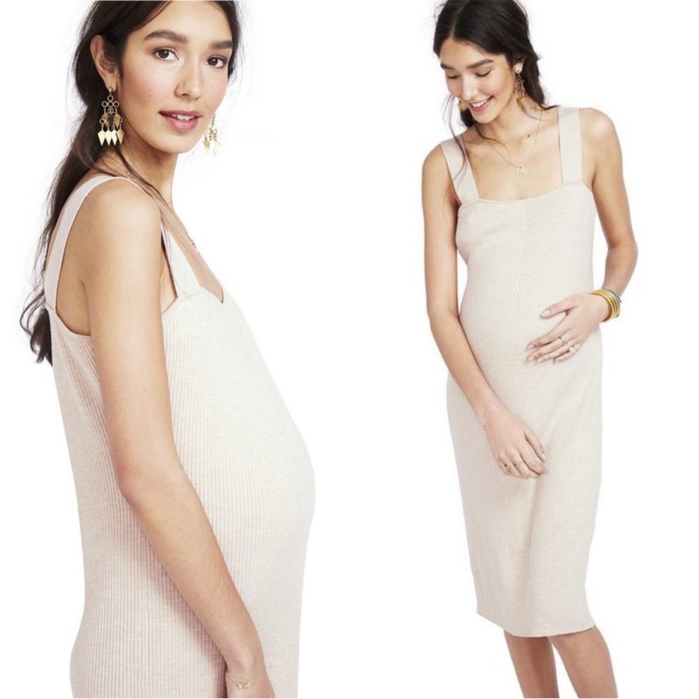 Hatch - sleeveless knit maternity midi dress (size 0)